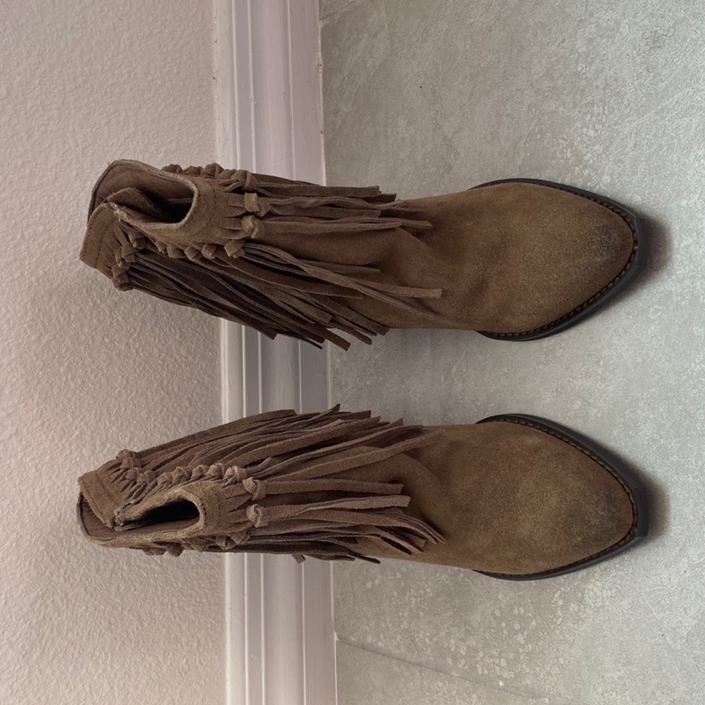 VERY VOLATILE LOS ANGELES SUEDE BOOTS SIZE 8.5 M - Picture 6 of 6